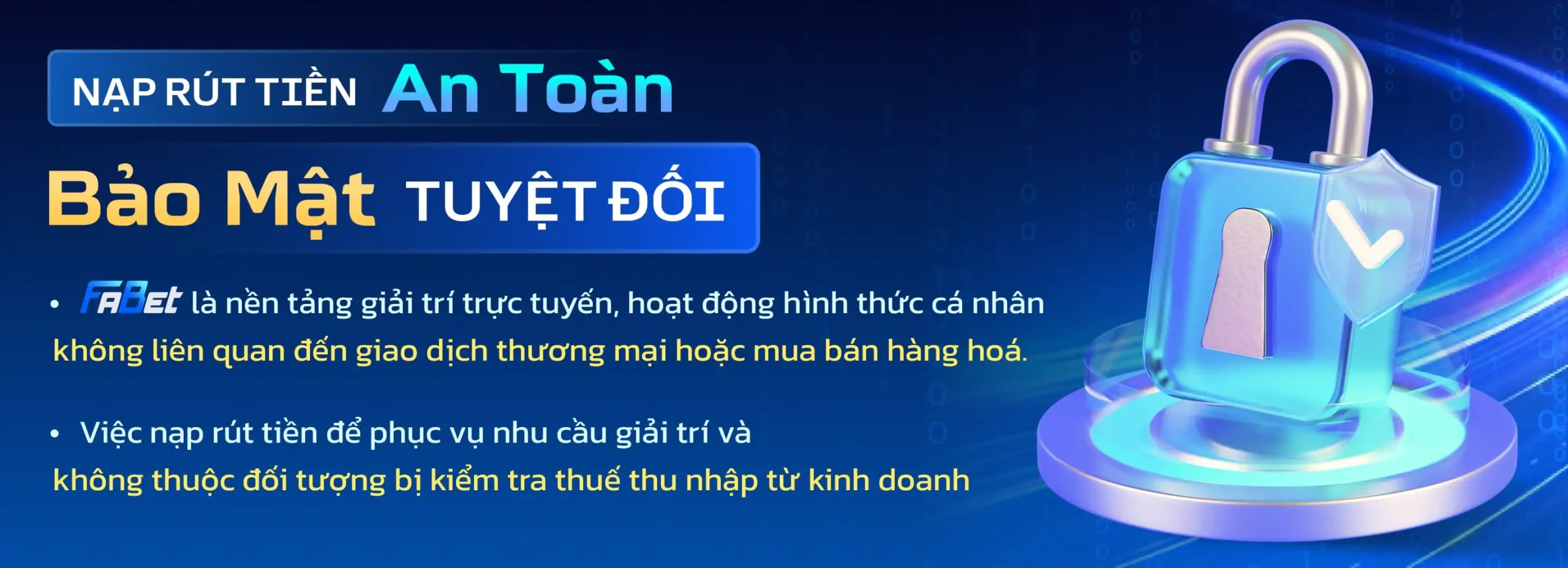 Banner nạp rút tiền uy tín tại fabet